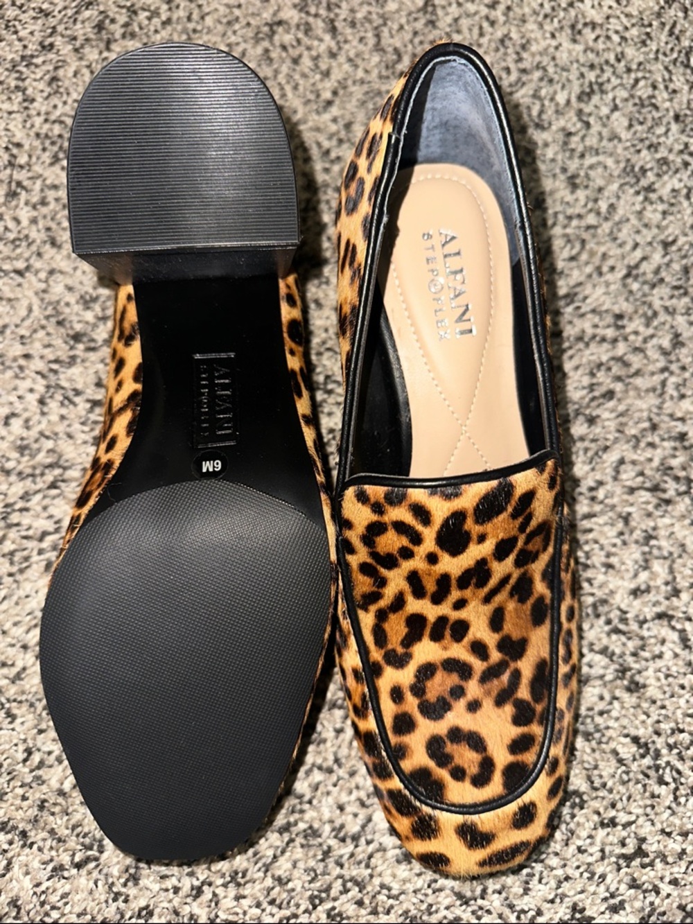 NEW- Alfani Step n Flex Leopard-Print Slip-On Loafers in Brown and Black-6